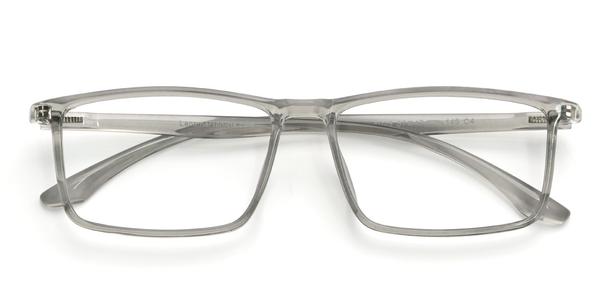 Clear Grey Jordy Glasses - Rectangle Glasses