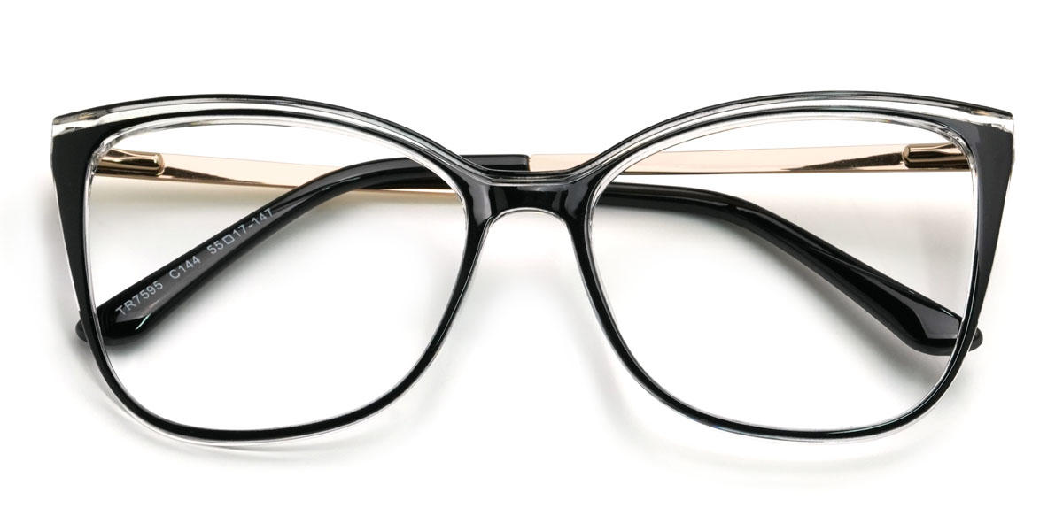 Black Clear Kelyce Glasses - Square Glasses