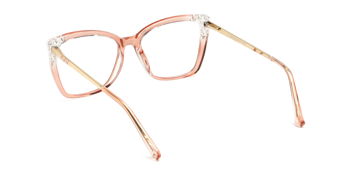 Coral Orange Lyric Glasses - Square Glasses