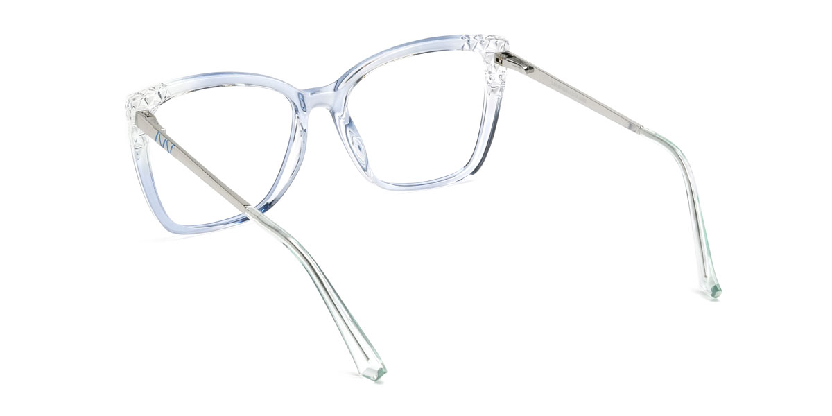 Színátmenet világos kék Lyric Szemüveg - Square Glasses