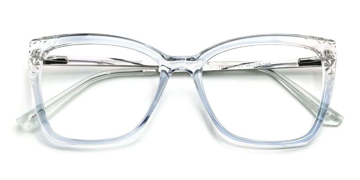 Színátmenet világos kék Lyric Szemüveg - Square Glasses