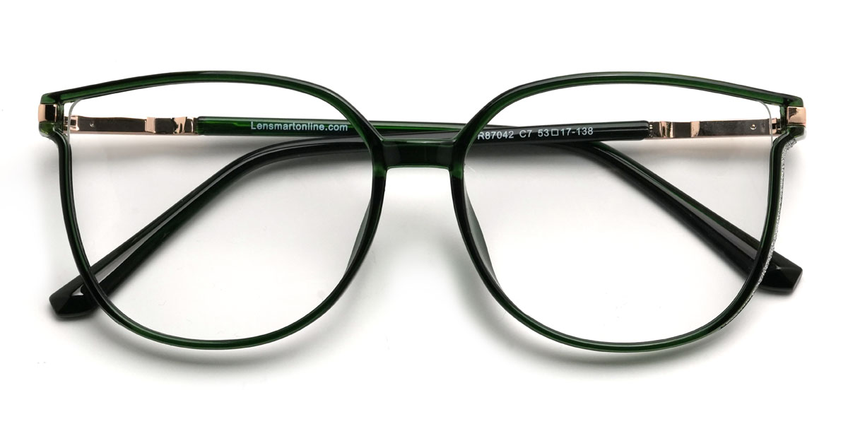 Pine Green Harmony Glasses - Rectangle Glasses