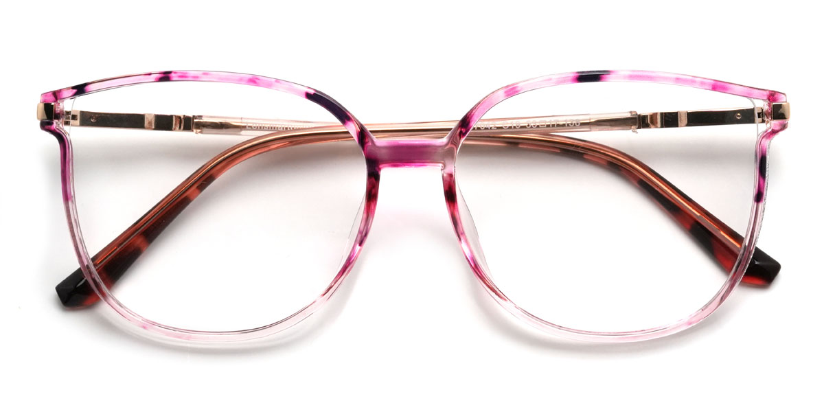 Pink Tortoiseshell Harmony Glasses - Rectangle Glasses