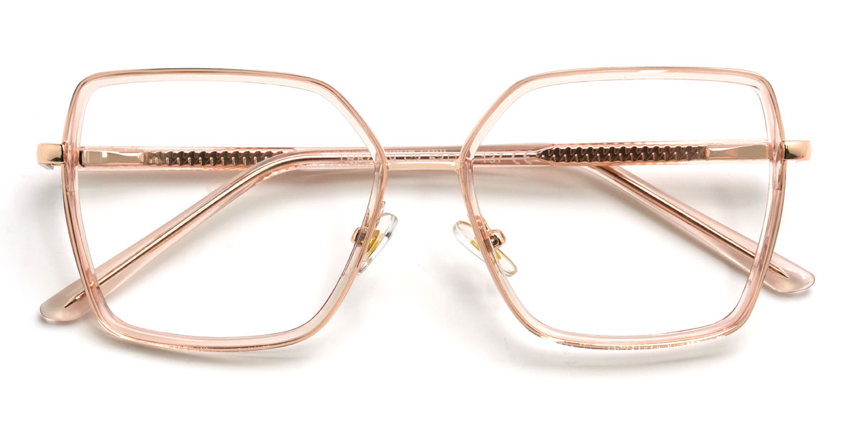 Champagne Minda Glasses - Square Glasses