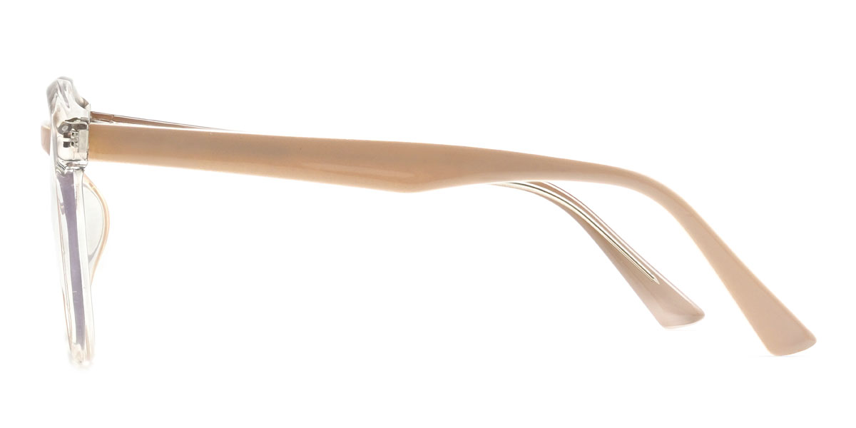 Cameo Brown Brown Spots Kojo Glasses - Round Glasses