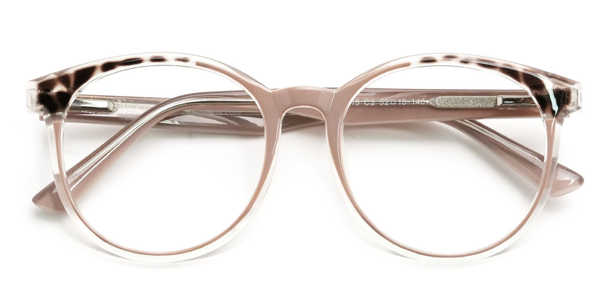 Cameo Brown Brown Spots Kojo Glasses - Round Glasses