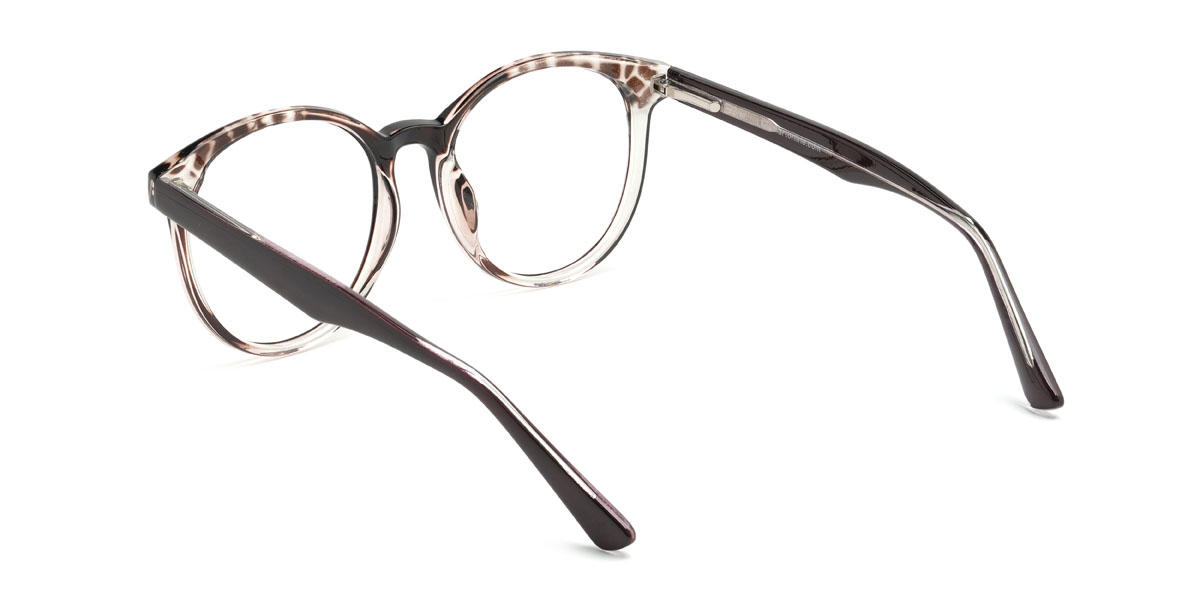 Black Brunette Spots Kojo Glasses - Round Glasses