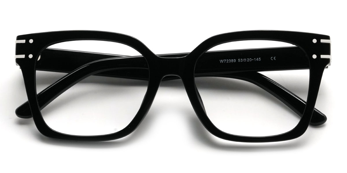 Noir Fletcher Lunettes - Rectangle Glasses