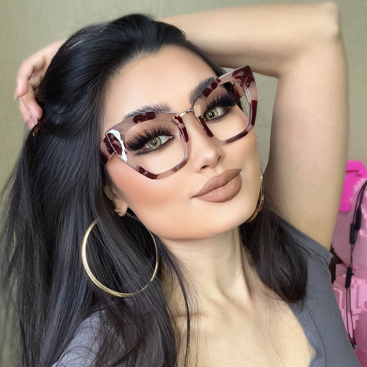 Elfenbein Schildpatt Matty Brille - Cat Eye Glasses