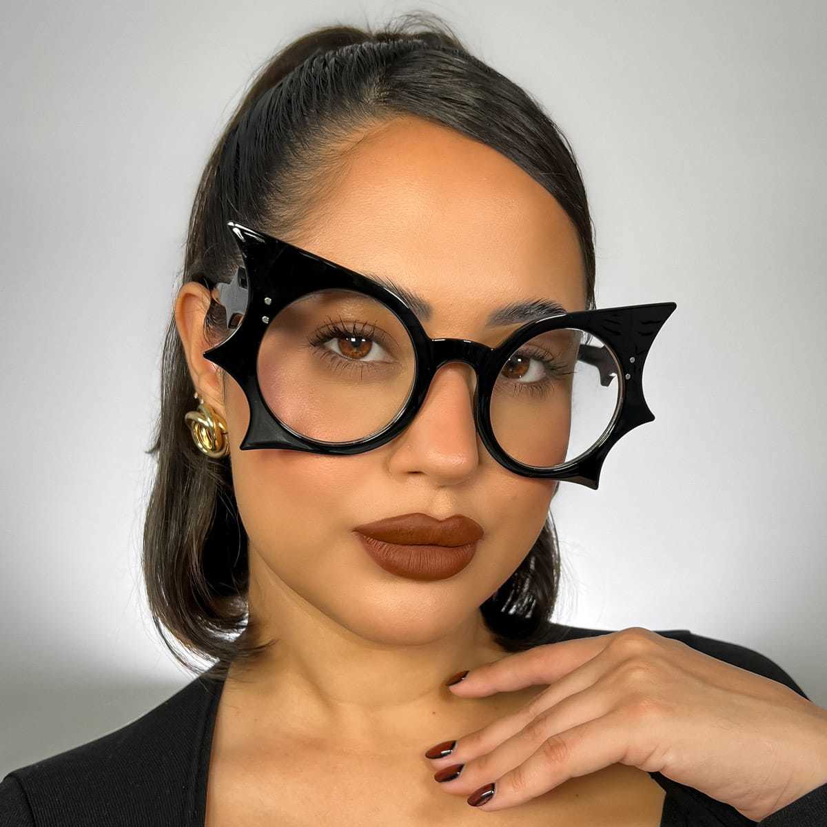 Black Marnie Glasses - Round Glasses