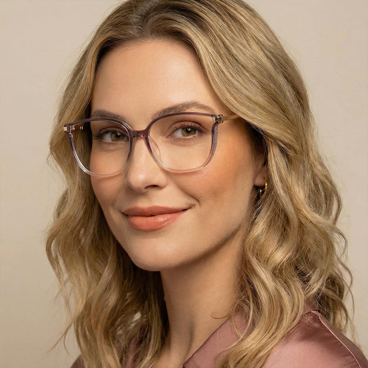 Farbverlauf Lila Harmony Brille - Rectangle Glasses