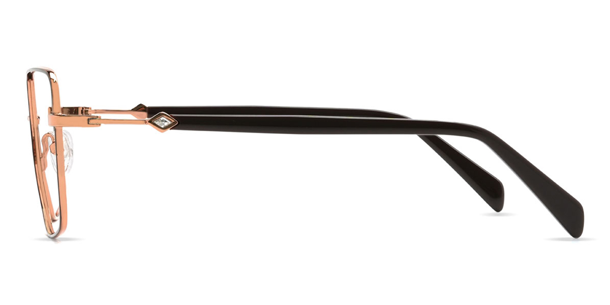 Gold Schwarz Briana Brille - Rectangle Glasses
