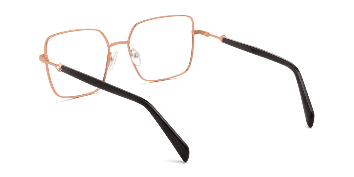 Gold Schwarz Briana Brille - Rectangle Glasses