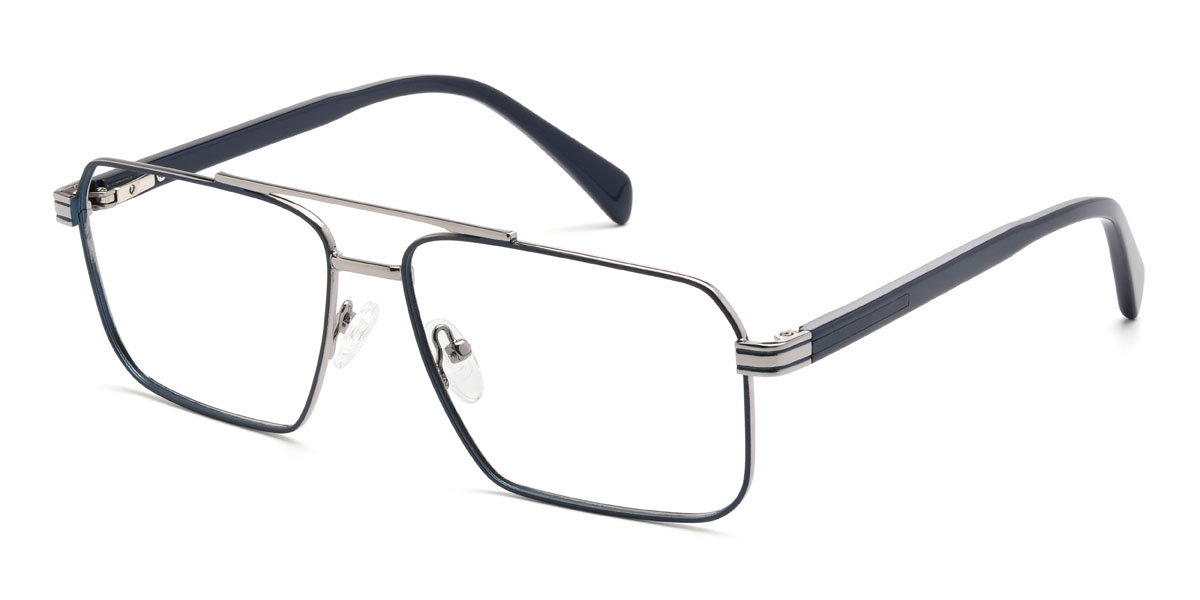 Marineblau Blau Gracen Brille - Aviator Glasses