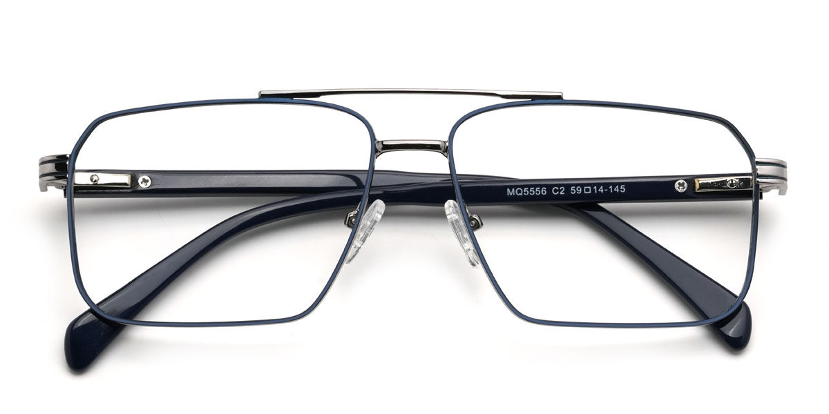 Marineblau Blau Gracen Brille - Aviator Glasses