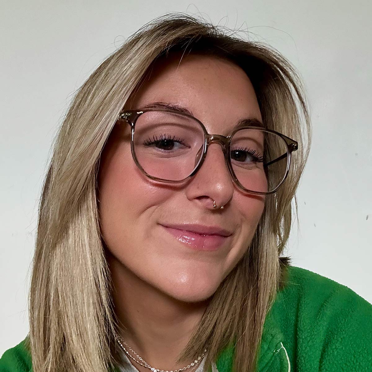 Olive Green Bridget Glasses - Square Glasses