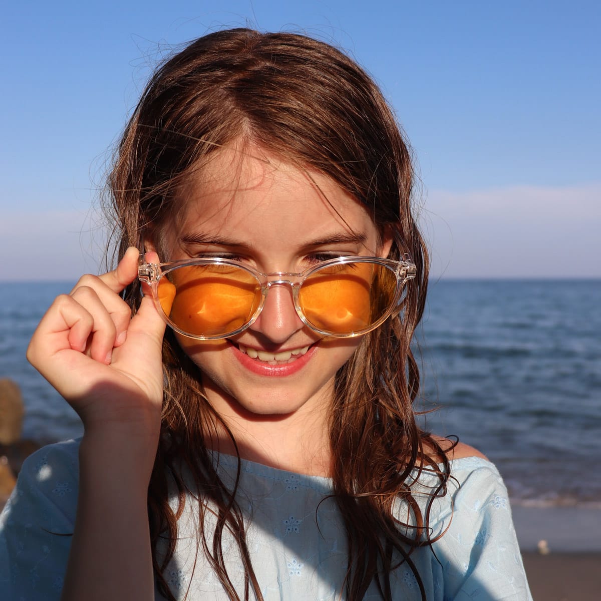 Clear Yellow Kaleigh (Age 10-16) Glasses - Kids Sunglasses