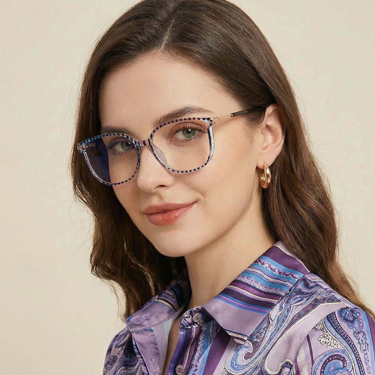 Stripe Harmony Glasses - Rectangle Glasses