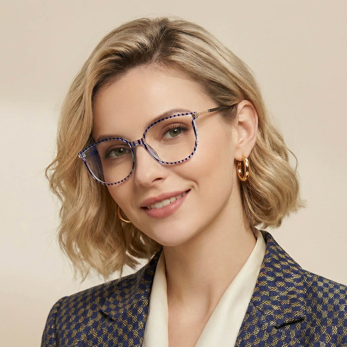 Stripe Harmony Glasses - Rectangle Glasses