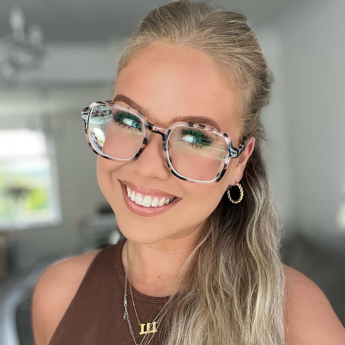 Elfenbein Schildpatt Rory Brille - Square Glasses