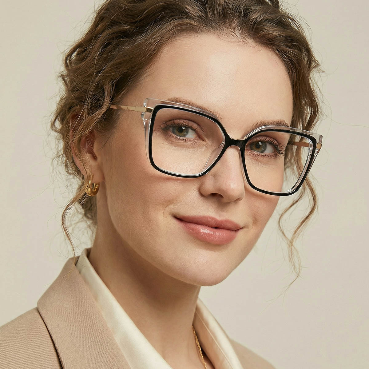 Negro Claro Sarah Gafas - Square Glasses