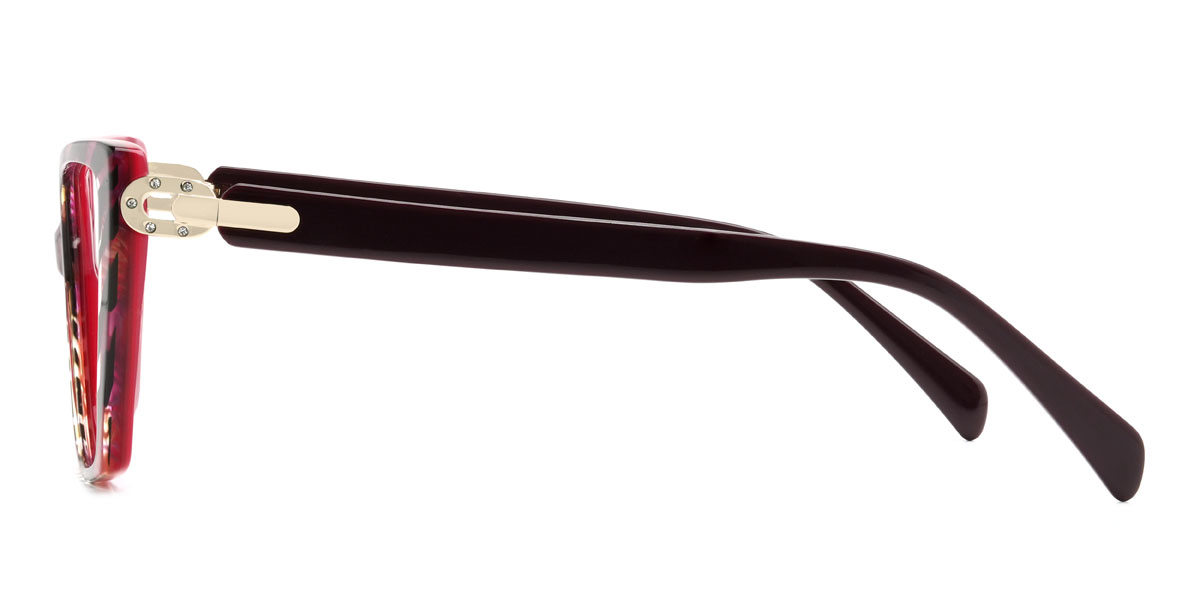 Rouge Écaille de tortue Filomena Lunettes - Rectangle Glasses