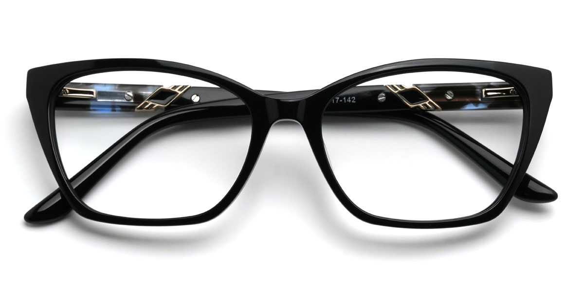 Black Dalida Glasses - Cat Eye Glasses