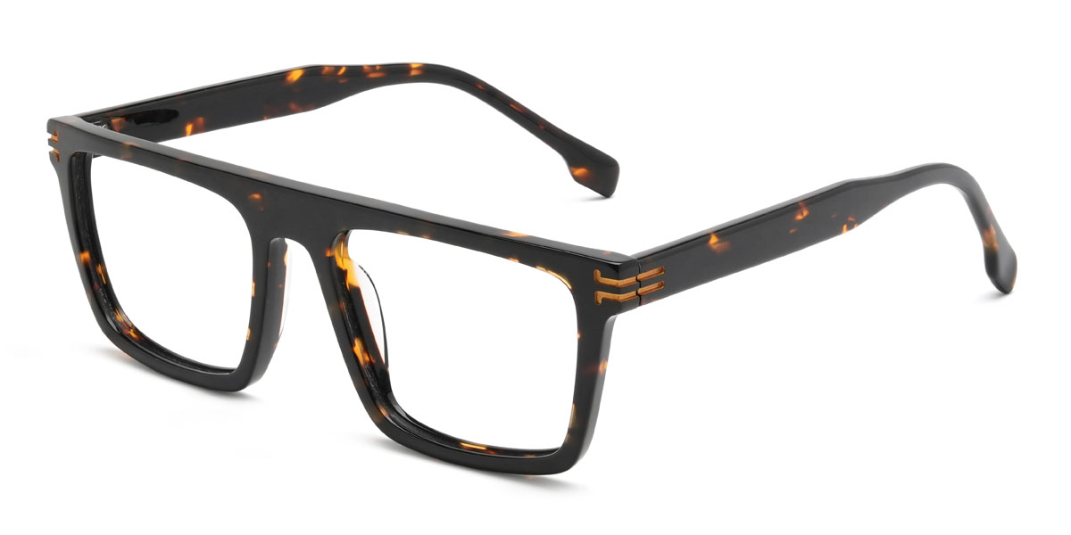 Tortoiseshell Bader Glasses - Rectangle Glasses