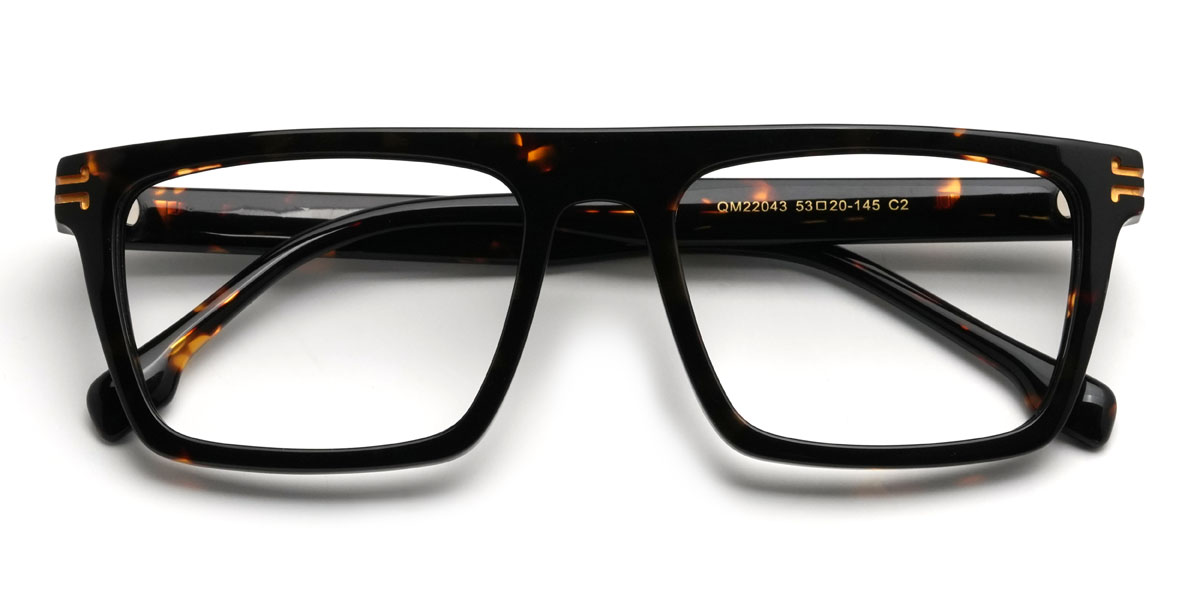 Tortoiseshell Bader Glasses - Rectangle Glasses