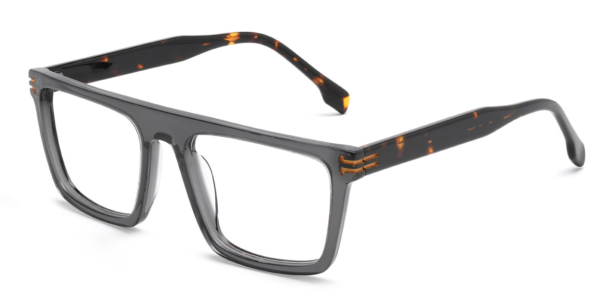 Gris Bader Lunettes - Rectangle Glasses