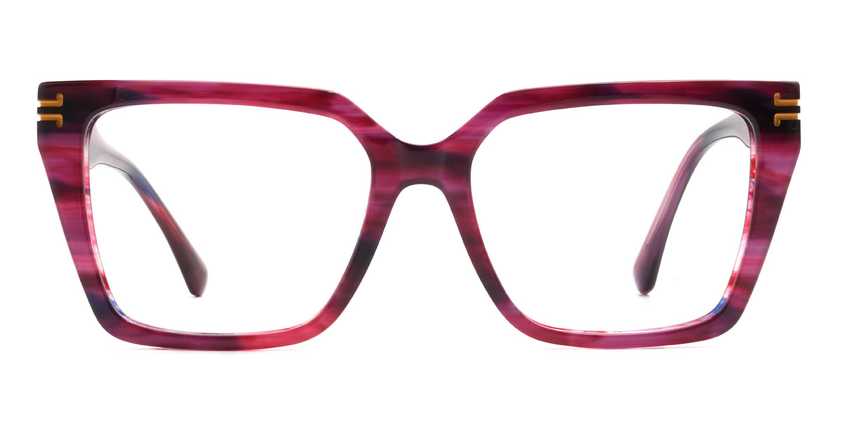 Purple red Widad - Rectangle Glasses