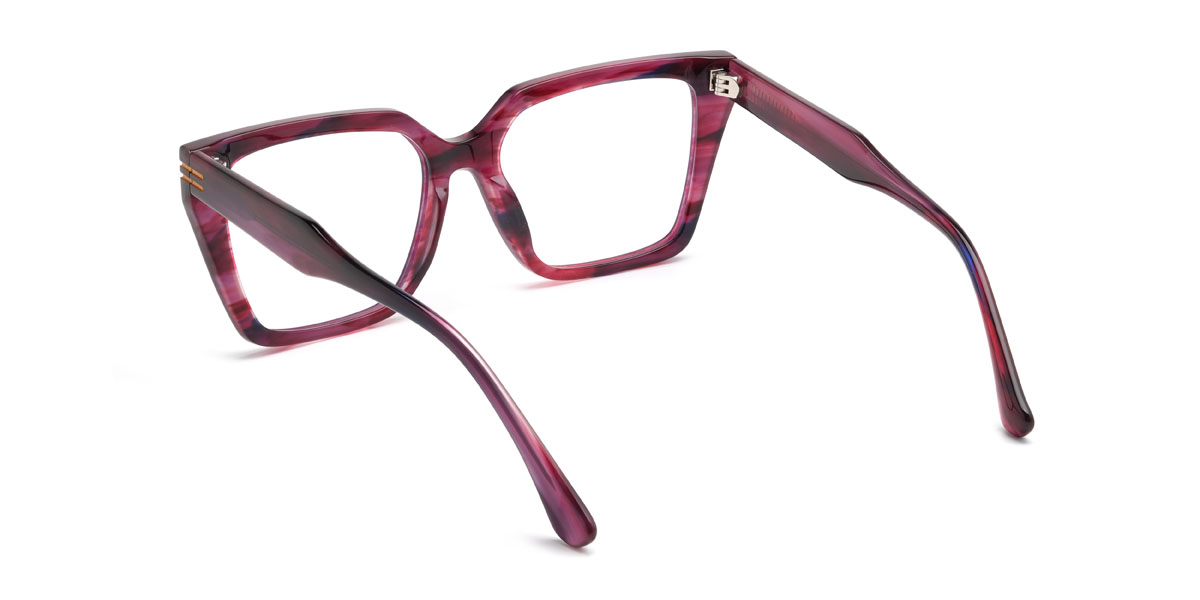 Purple red Widad Glasses - Rectangle Glasses