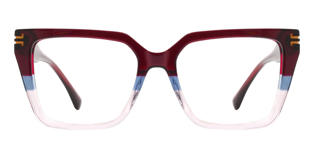 Wine Pink Widad - Rectangle Glasses