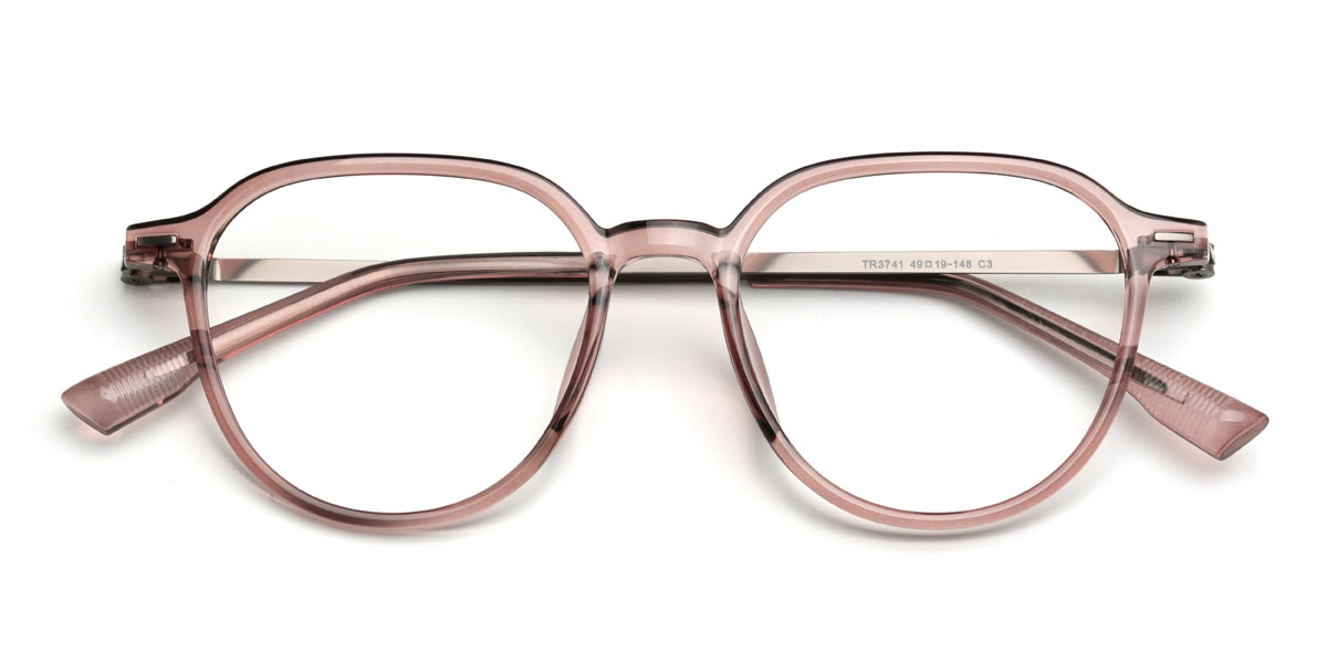 Light Pink Aishah Glasses - Oval Glasses