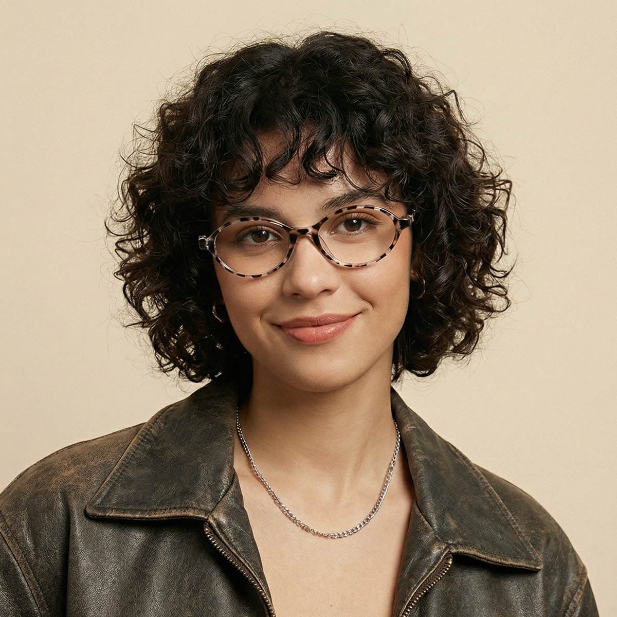 Gris Rayures Andrea Lunettes - Oval Glasses