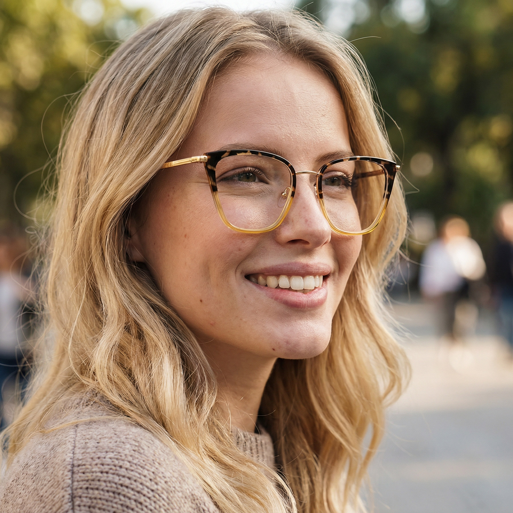 Tortoiseshell Yellow Ariella Glasses - Cat Eye Glasses