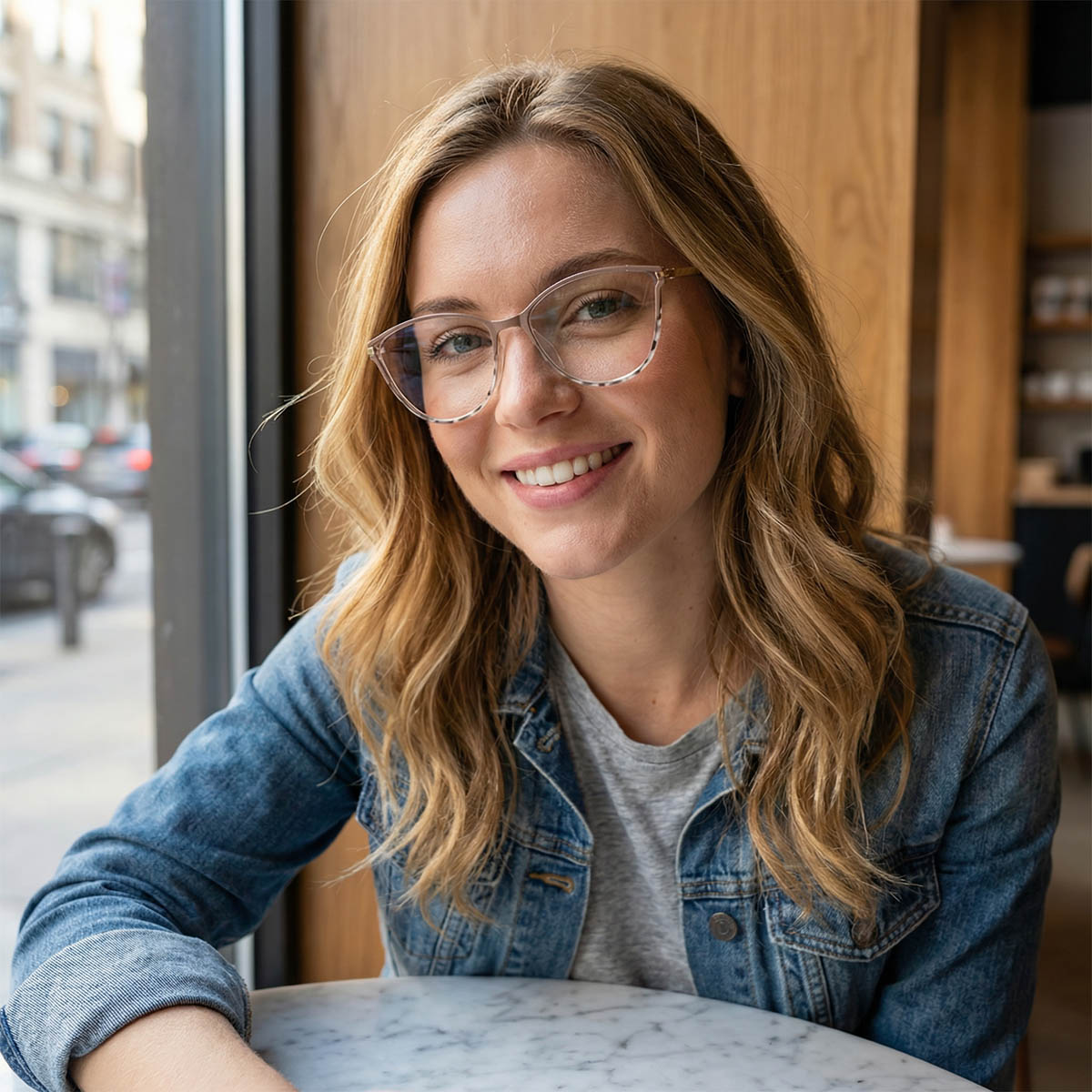 Marrón nude manchas Chloe Gafas - Cat Eye Glasses