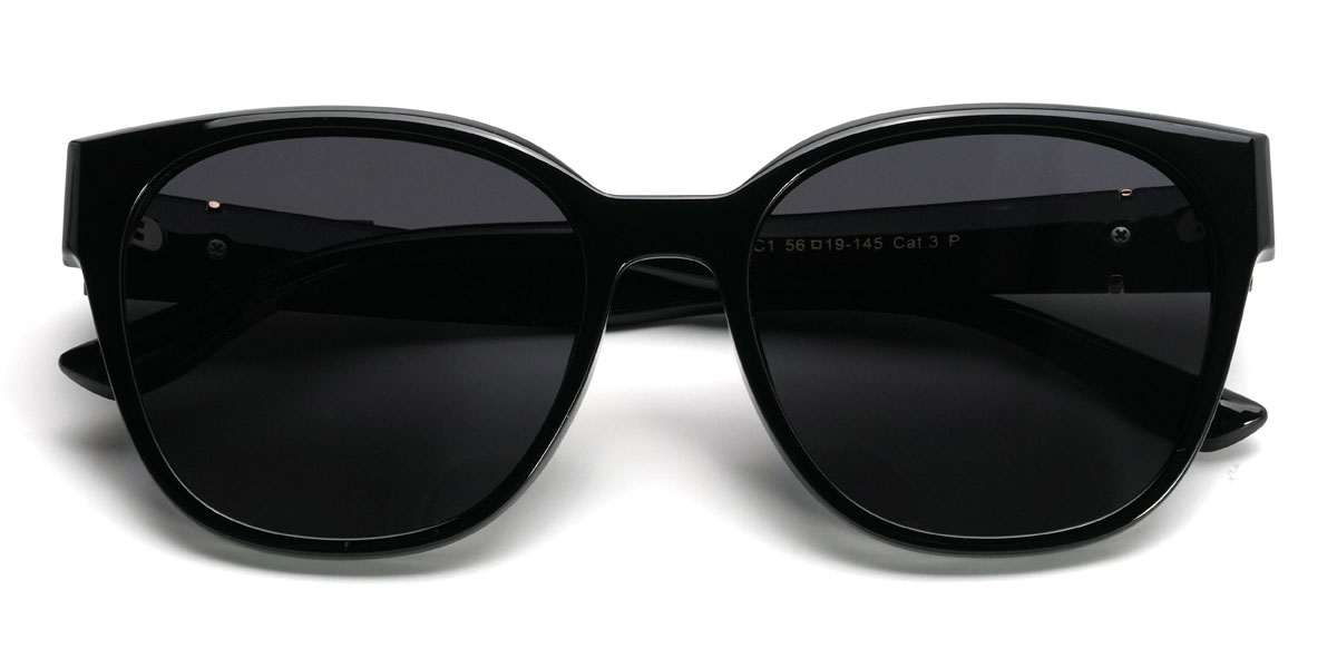 Schwarz Grau Finnegan Brille - Square Sunglasses