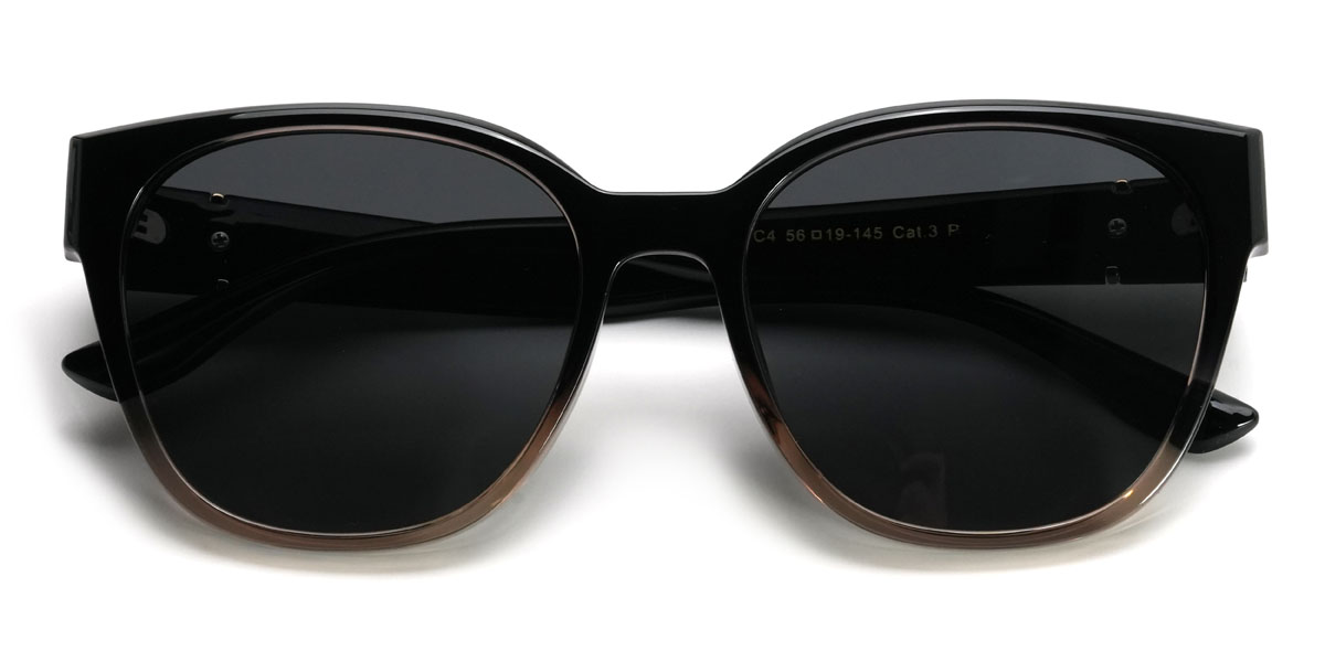 Schwarzbraun Grau Finnegan Brille - Square Sunglasses