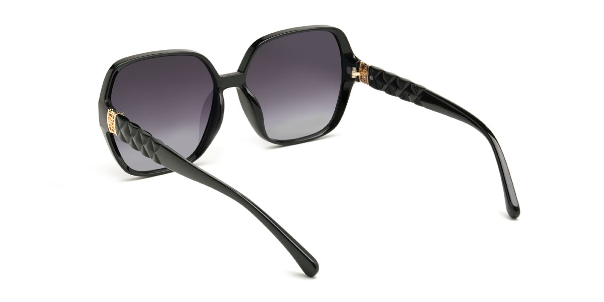 Schwarz Graduiert Lila Ahmed Brille - Square Sunglasses