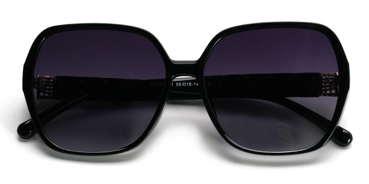 Schwarz Graduiert Lila Ahmed Brille - Square Sunglasses