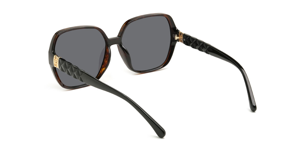 Schildpatt Grau Ahmed Brille - Square Sunglasses