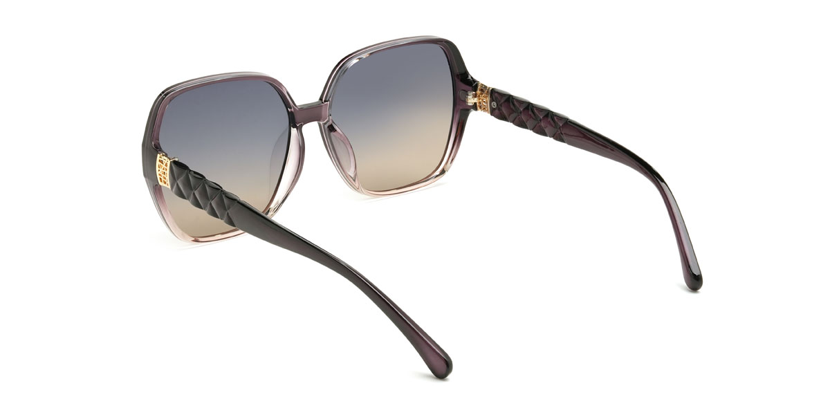 Lila Braun Verlaufslila Ahmed Brille - Square Sunglasses