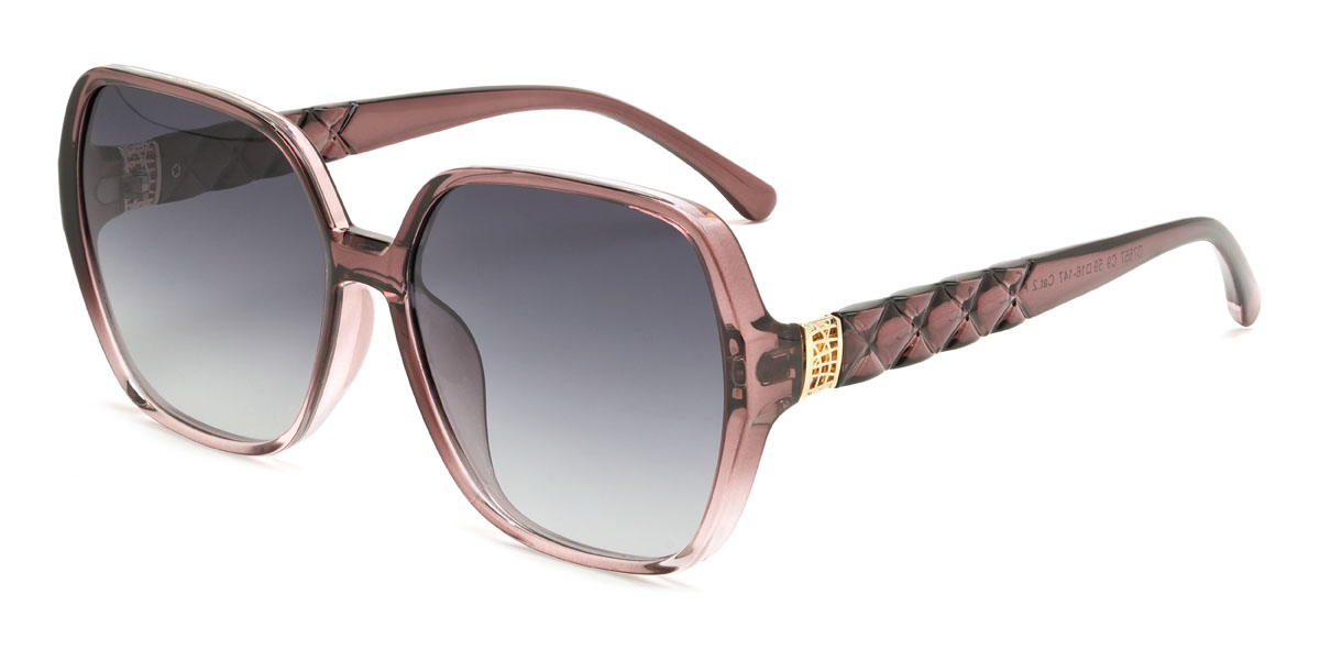 Farbverlauf Lila Grau Ahmed Brille - Square Sunglasses