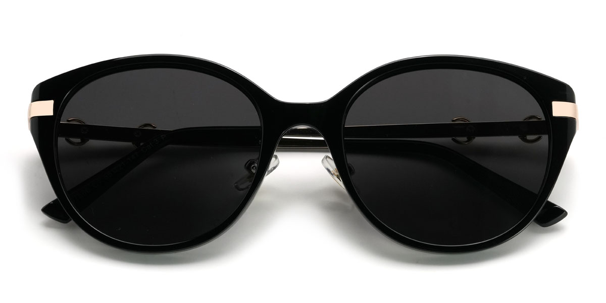 Schwarz Grau Orianna Brille - Oval Sunglasses