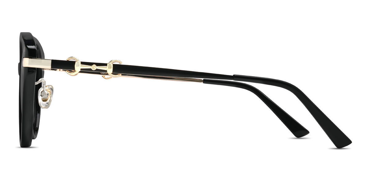 Schwarz Grau Orianna Brille - Oval Sunglasses