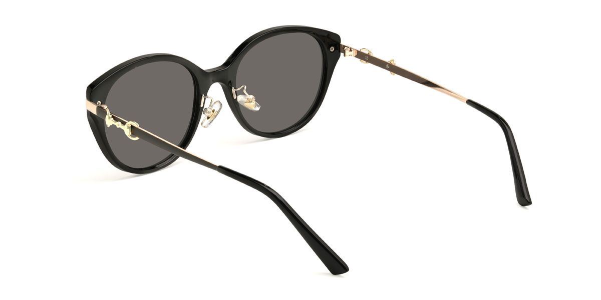 Schwarz Grau Orianna Brille - Oval Sunglasses