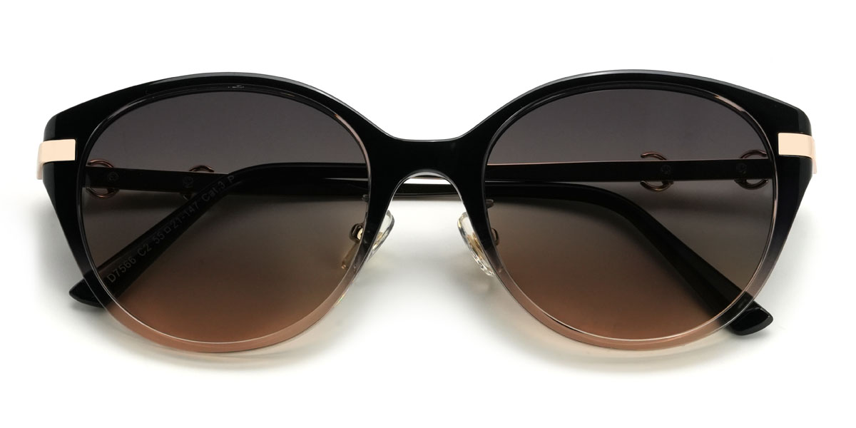 Schwarz Tawny Gradual Braun Orianna Brille - Oval Sunglasses