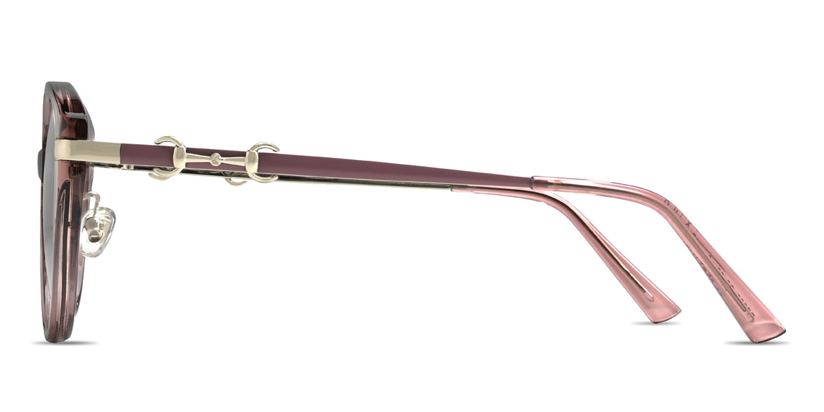 Rosa Verlaufsviolett Orianna Brille - Oval Sunglasses