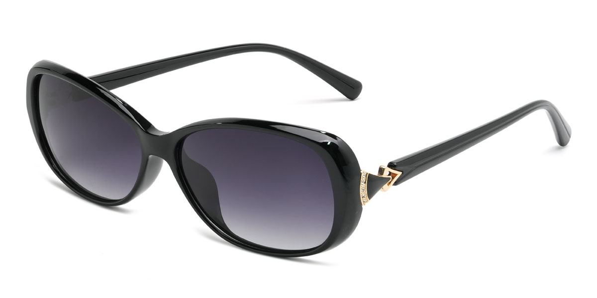 Schwarz Graduiert Lila Crosby Brille - Rectangle Sunglasses
